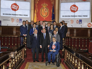 Premiados y algunos de los asistentes de los Premios Ponle Freno 