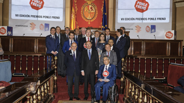Premiados y algunos de los asistentes de los Premios Ponle Freno 