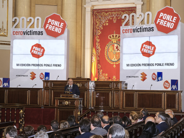 El ministro del Interior, Jorge Fernández, en los Premios Ponle Freno El ministro del Interior, Jorge Fernández, en los Premios Ponle Freno