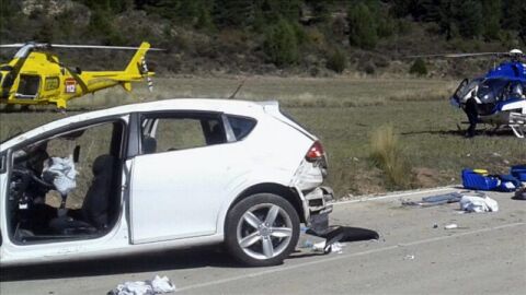 Accidente de tráfico este domingo en Salvacañete (Cuenca)