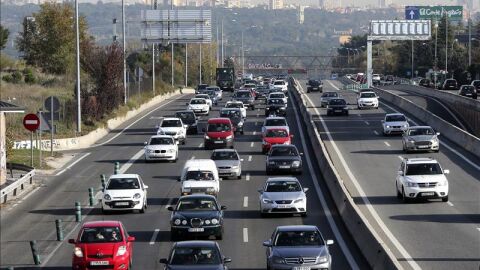 Tráfico en la A6 a su paso por Madrid