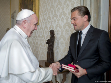 El Papa Francisco y Leonardo DiCaprio