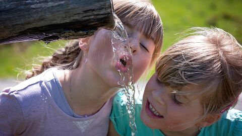 Niños bebiendo agua Niños bebiendo agua