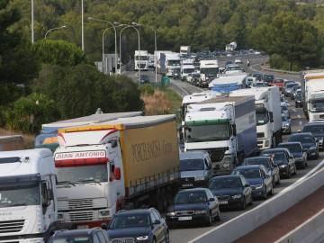Las carreteras durante la operaci&oacute;n salida