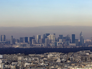 Capa de contaminación en París