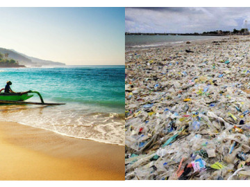 La contaminación de plástico amenaza a la paradisiaca Isla de Bali