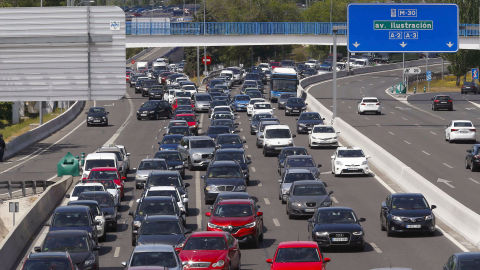 Tráfico en la incorporación a la A-6 desde la M-30