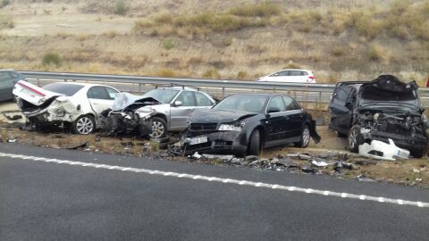 Colisión múltiple en Cáceres