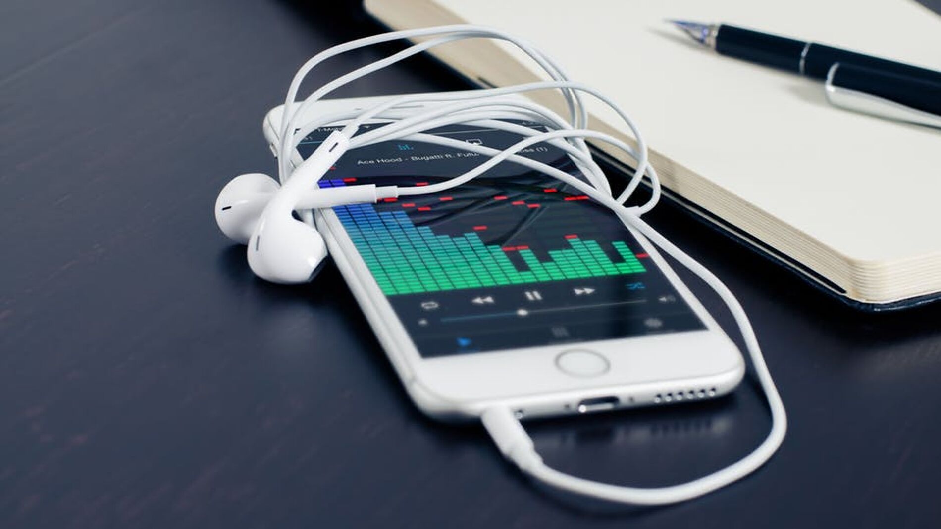 Un móvil con reproductor de música