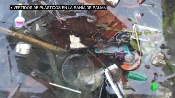 Vertidos de plático en la Bahía de Palma