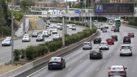 Tráfico de salida de Madrid por la A1.