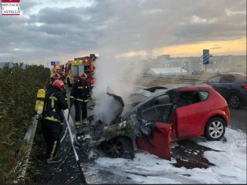 Accidente entre cinco coches en la A7. 