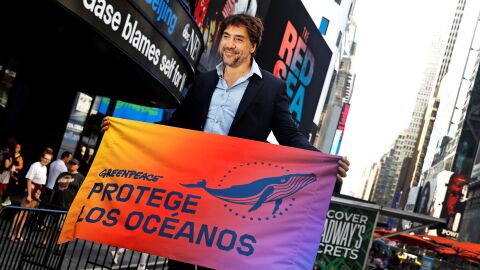 Javier Bardem y Greenpeace piden a la ONU un tratado para los océanos Javier Bardem y Greenpeace piden a la ONU un tratado para los océanos