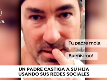 Un padre usando las RRSS de su hija Un padre usando las RRSS de su hija