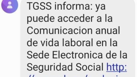 Imagen del mensaje enviado por la SS. AVISO DE LA POLICÍA.