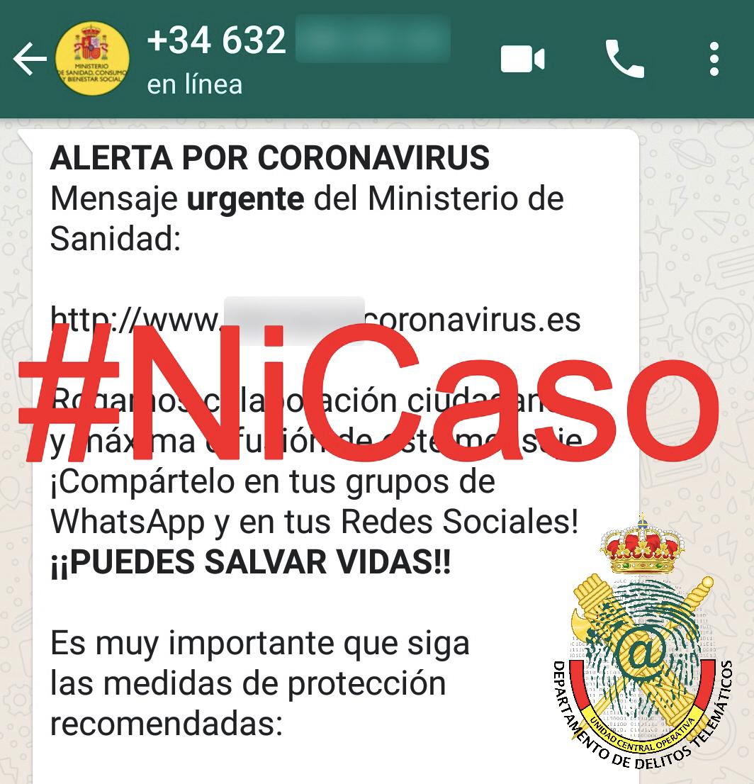 La Guardia Civil alerta de una estafa por WhatsApp a cuenta del ...
