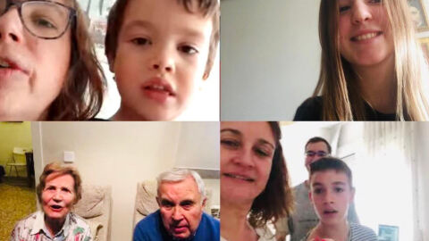 Videollamada familiar