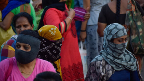 Mujeres de Gujarat protegidas contra el COVID-19