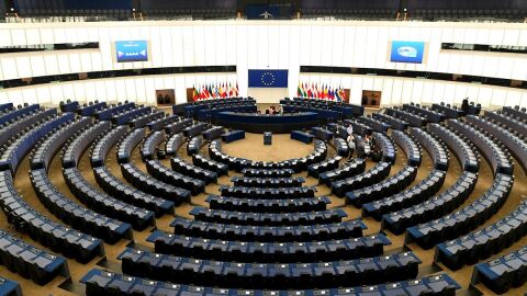 La sala plenaria del Parlamento Europeo, en Estrasburgo La sala plenaria del Parlamento Europeo, en Estrasburgo
