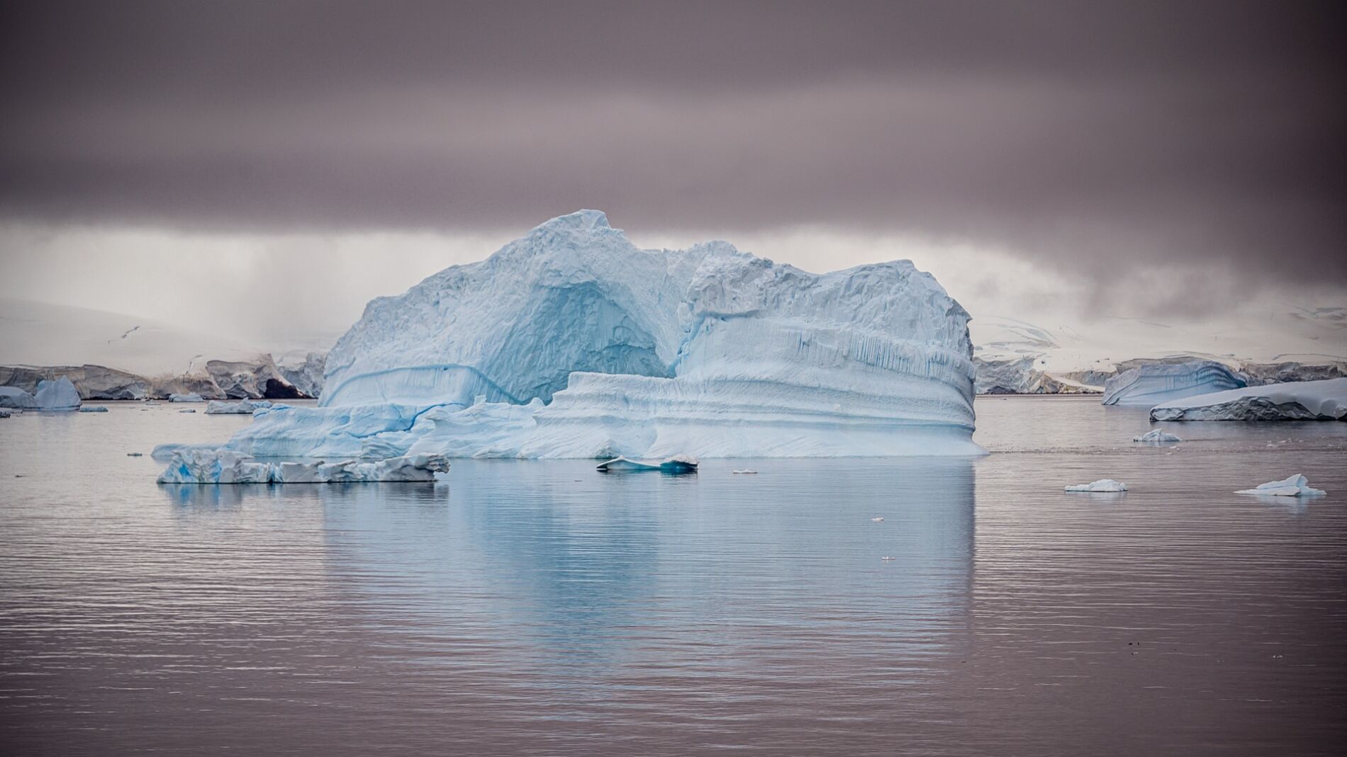 Bloques de hielo en la Antártida