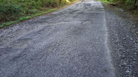 Carretera destrozada
