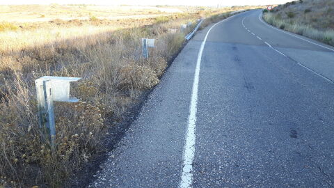 Carretera mal conservada