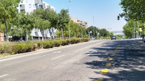 Carretera con parche