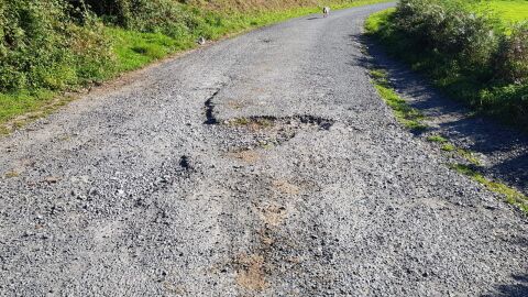 Carretera en mal estado