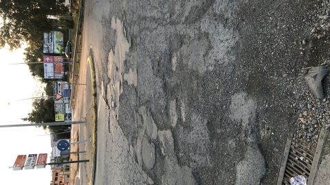 Carretera en mal estado