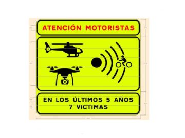 Se&ntilde;al tramos peligroso motoristas