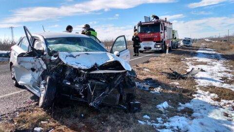 Grave accidente de tráfico en la carretera que une Campo de Criptana con Pedro Muñoz