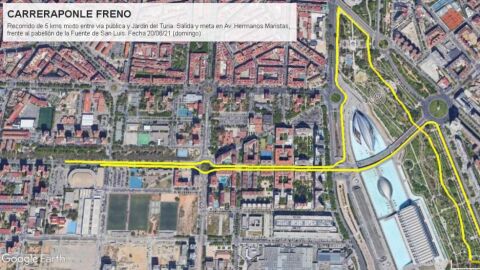 Recorrido Carrera Ponle Freno Valencia