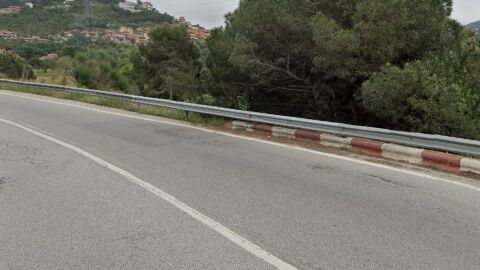 Carretera deformada en Barcelona