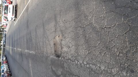 Carreteras con socavones en Las Palmas