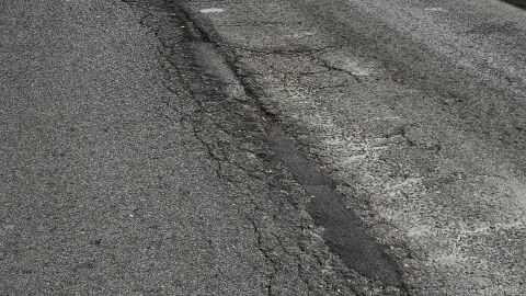 Carretera de Santander en mal estado