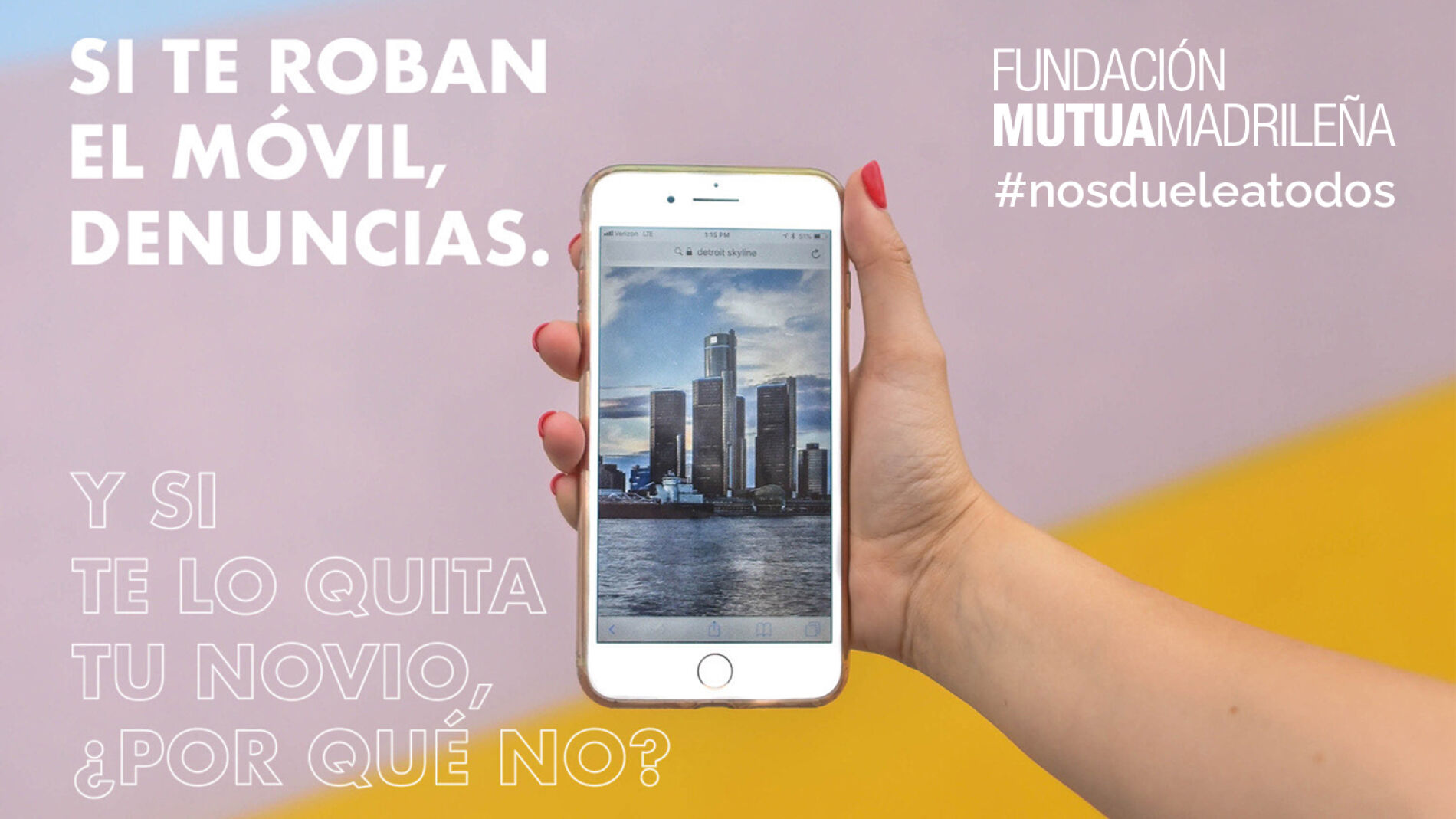 "No controles su móvil", concurso #NosdueleaTodos