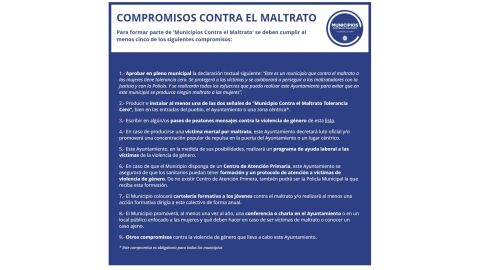 Compromisos para ser un Municipio contra el Maltrato Compromisos para ser un Municipio contra el Maltrato