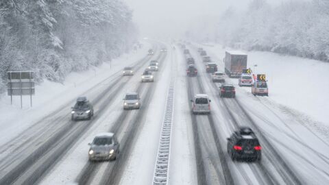 Nieve en las carreteras