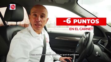 Mirar el móvil es tan peligroso como ir sin cinturón o conducir bajo los efectos del alcohol