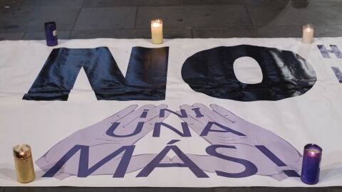 Pancarta contra la violencia machista Pancarta contra la violencia machista