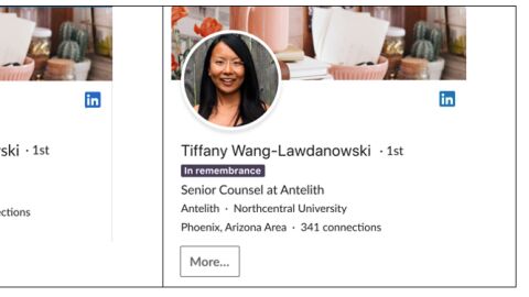 Imagen de LinkedIn de un perfil conmemorativo Imagen de LinkedIn de un perfil conmemorativo