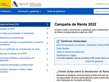 Web oficial de la campa&ntilde;a de la Renta 2022. 