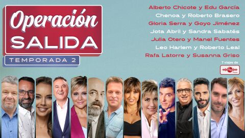 Ya puedes disfrutar de la 2ª temporada del podcast 'Operación salida' con las voces más conocidas de Atresmedia