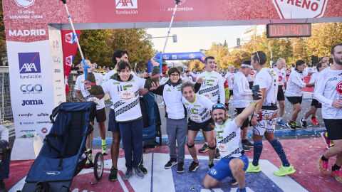 Participantes llegando a la meta de la carrera Ponle Freno Madrid Participantes llegando a la meta de la carrera Ponle Freno Madrid