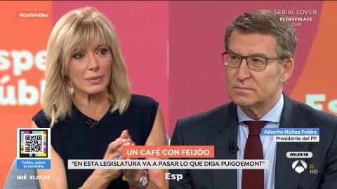 Alberto Núñez Feijóo, presidente del PP, en ‘Espejo Público’: “Puigdemont no ha mentido. El que ha mentido es el que ha pactado con él”