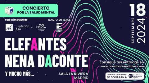 Constantes y Vitales alza la voz por la salud mental en un concierto solidario coincidiendo con su décimo aniversario Constantes y Vitales alza la voz por la salud mental en un concierto solidario coincidiendo con su décimo aniversario