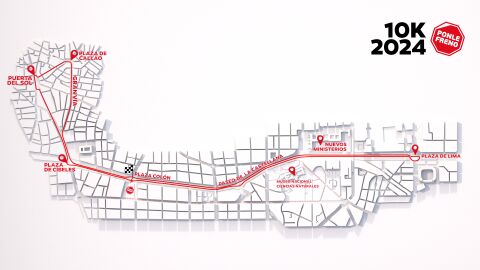 Recorrido 10 KM de la Carrera Ponle Freno de Madrid 2024