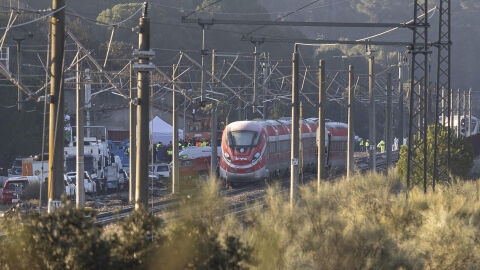 Cabecera del tren Iryio siniestrado en el accidente ferroviario en Adamuz