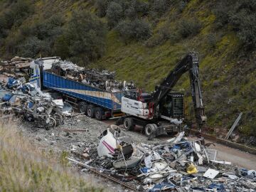  Restos del Alvia siniestrado en Adamuz (C&oacute;rdoba).