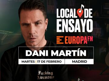 Dani Mart&iacute;n entra en el Local de Ensayo Europa FM para ofrecer una experiencia musical exclusiva y cercana